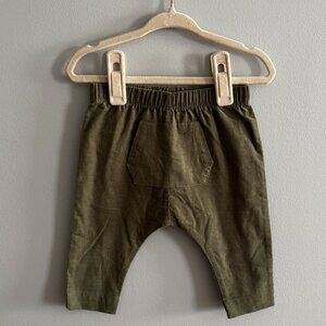 Angel Dear Corduroy Jogger Pants in Desert Sage NWT 3-6M